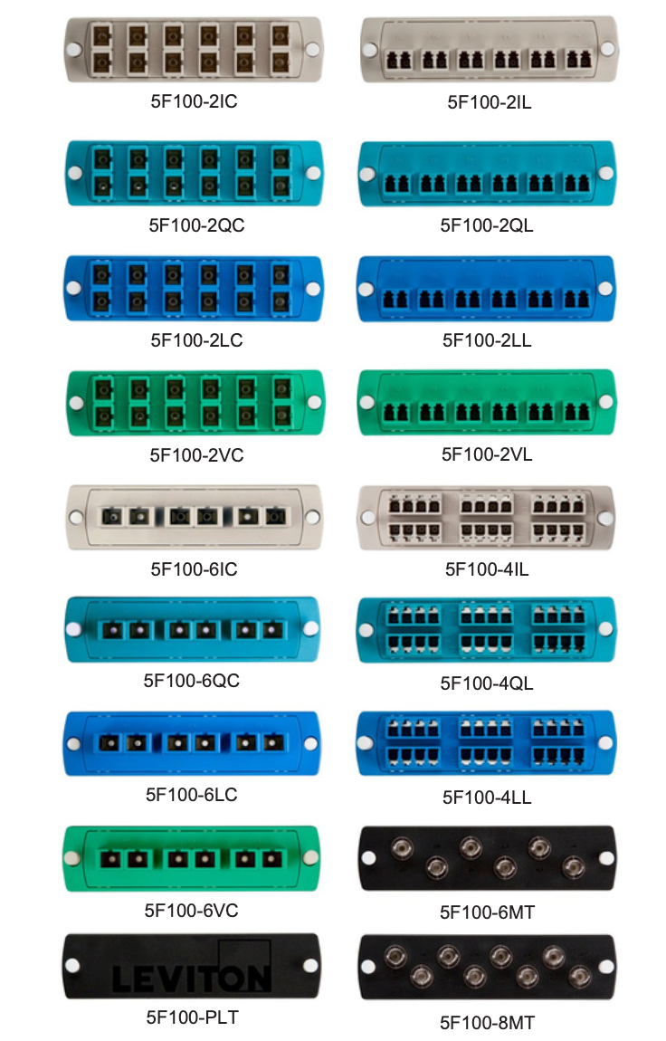 Simplex Leviton Leviton OPT‑X SDX Precision Molded Fiber Adapter Plates (5F100‑xxx ...
